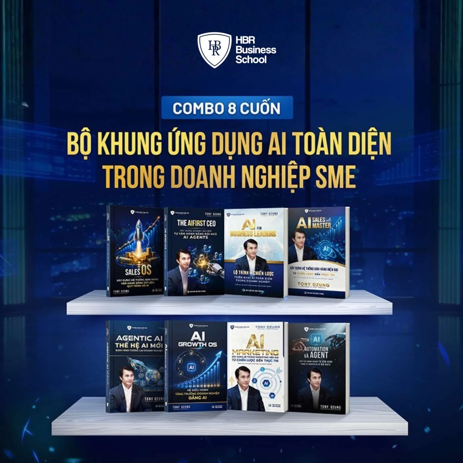 COMBO 8 CUỐN BỘ KHUNG ỨNG DỤNG AI TOÀN DIỆN TRONG DOANH NGHIỆP SME