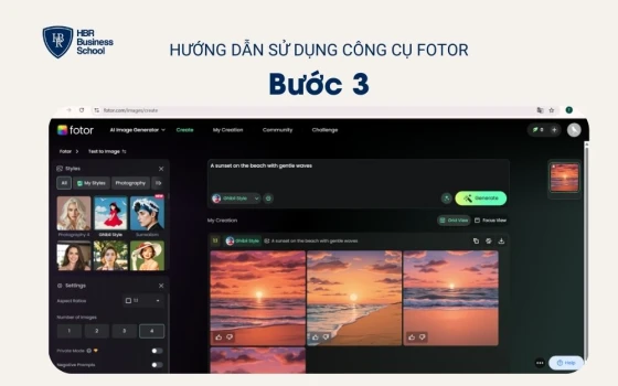 Chờ AI xử lý và tạo hình ảnh