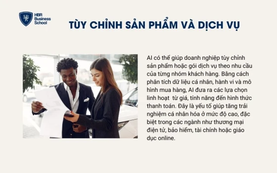 Tùy chỉnh sản phẩm và dịch vụ