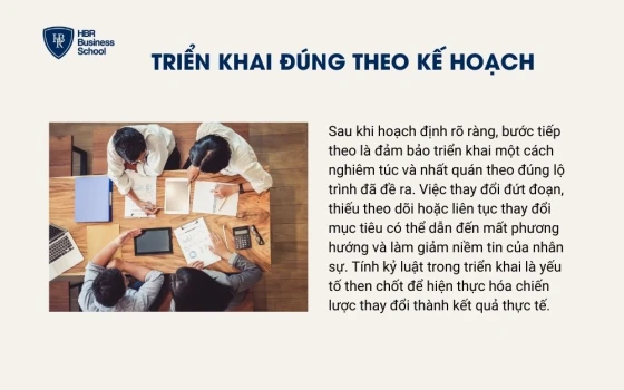 Triển khai đúng theo kế hoạch