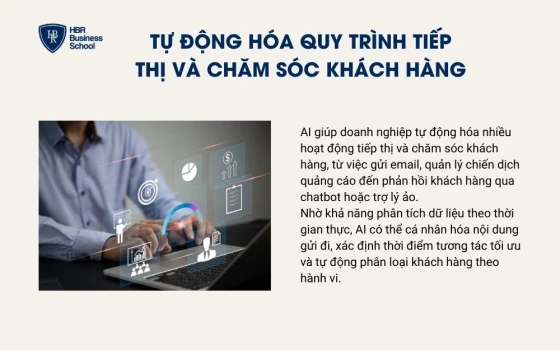 Tự động hóa quy trình tiếp thị và chăm sóc khách hàng