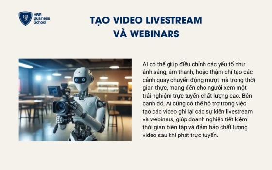 Tạo video livestream và webinars