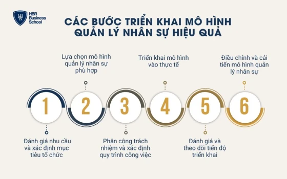 Các bước triển khai mô hình quản lý nhân sự hiệu quả