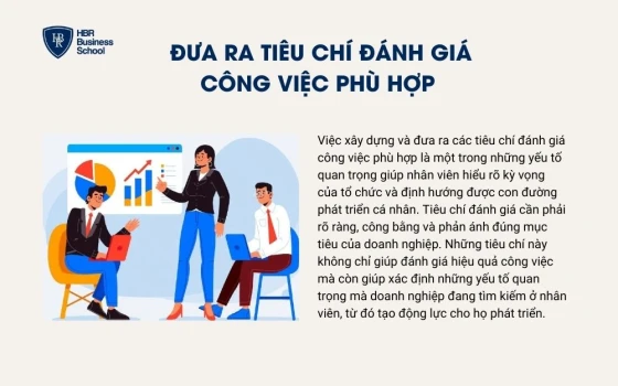 Đưa ra tiêu chí đánh giá công việc phù hợp