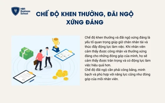 Chế độ khen thưởng, đãi ngộ xứng đáng