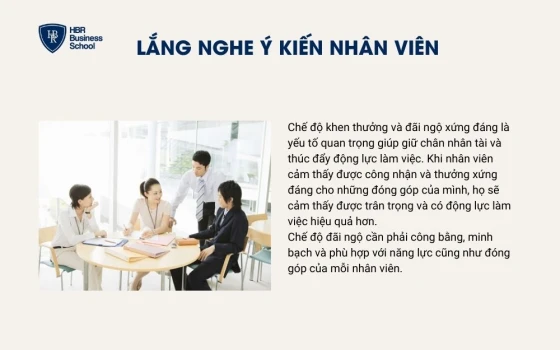 Lắng nghe ý kiến nhân viên