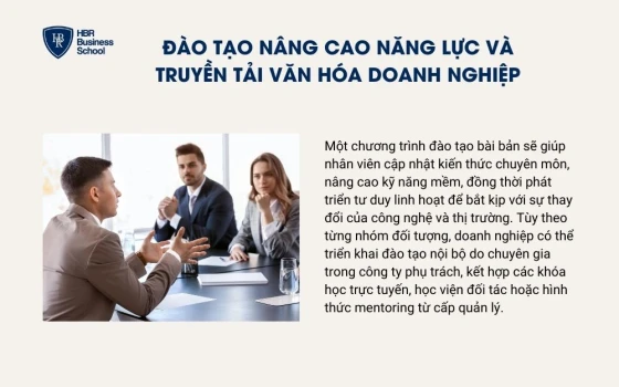 Đào tạo nâng cao năng lực và truyền tải văn hóa doanh nghiệp