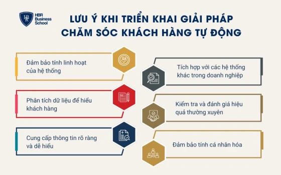 Lưu ý khi triển khai giải pháp chăm sóc khách hàng tự động
