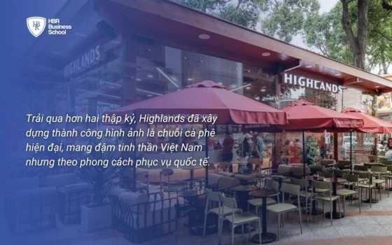 Ví dụ về định vị sản phẩm của Highlands Coffee