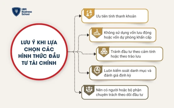 Một số lưu ý khi lựa chọn các hình thức đầu tư tài chính