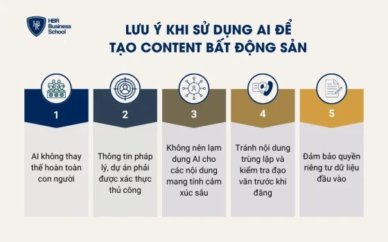 Lưu ý khi sử dụng AI để tạo content bất động sản