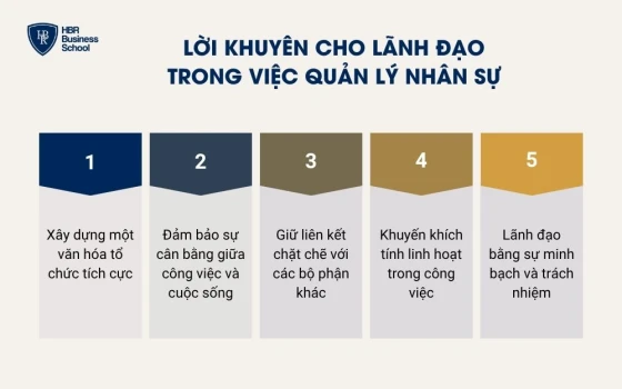 Một số lời khuyên cho lãnh đạo trong việc quản lý nhân sự