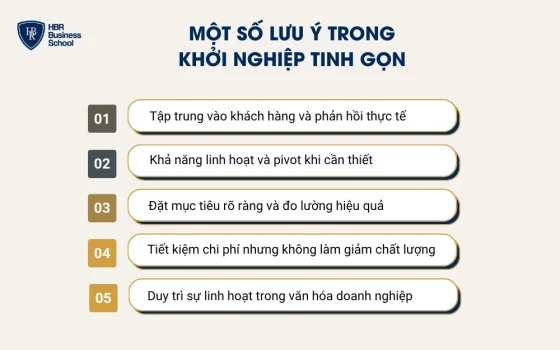 Một số lưu ý trong khởi nghiệp tinh gọn