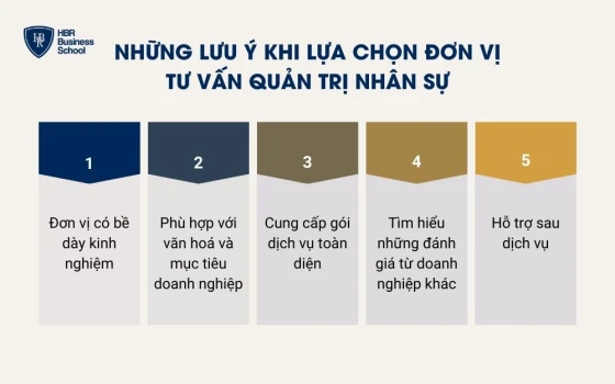 Những lưu ý khi lựa chọn đơn vị tư vấn quản trị nhân sự