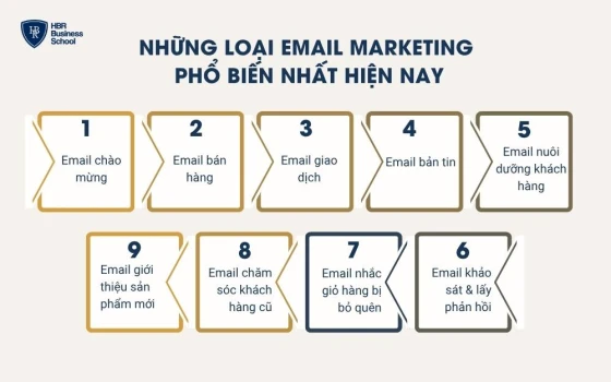Các loại Email Marketing phổ biến nhất hiện nay