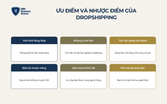 Ưu điểm và nhược điểm của mô hình dropshipping