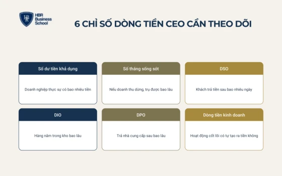 Bộ chỉ số quản lý dòng tiền CEO cần theo dõi