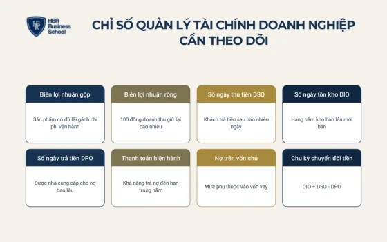 Các chỉ số quản lý tài chính doanh nghiệp cần theo dõi hằng tháng