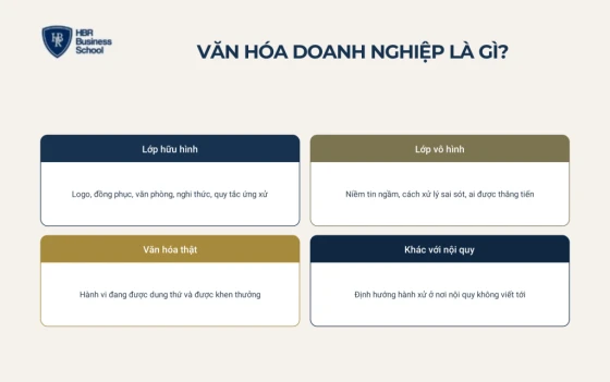 Văn hóa doanh nghiệp là gì: lớp hữu hình và lớp vô hình